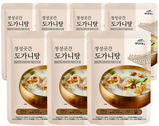 정성곳간 국내산 도가니탕, 800g, 7개