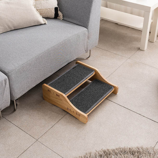 모넬로 애견 고양이 원목 강아지계단 2단스텝 GO2072, 2단스텝+스크래쳐2장