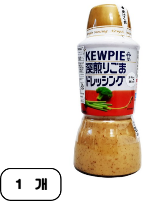 [무료배송]샐러드소스 큐피 고마다래 참깨 드레싱 380ml +1836EA, 1개