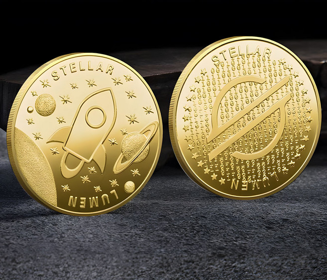 라온하제 비트코인 이더리움 리플 가상화폐 기념주화 코인 암호화폐 동전 수집, 24 스텔라 골드