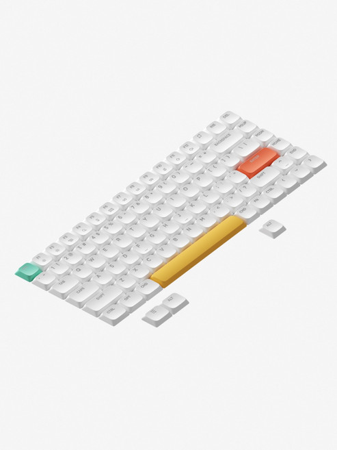 NuPhy nSA 프로필 Shine-through PC 키캡 투명 로우 프로파일 AIR75/AIR75 V2/AIR96용 에어 시리즈, 04=COASTTwilight_ForAir75v2, [02] Shine-through White, 없음, 2)Shinethrough White