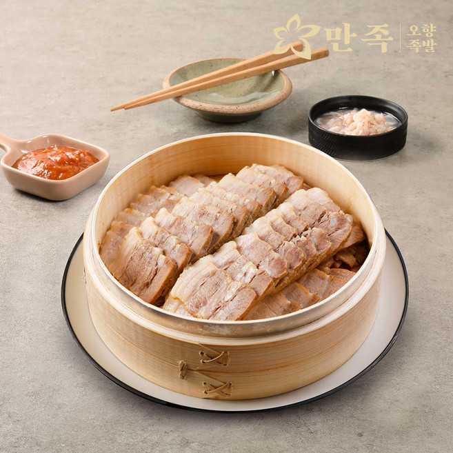 [서울3대족발]만족오향족발 미슐랭 9년 연속 선정 보쌈슬라이스, 2개, 300g