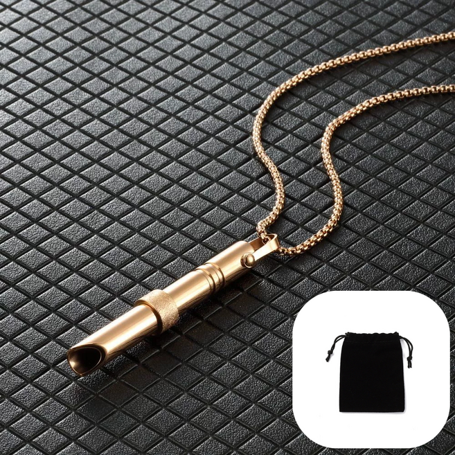 앨라모 금연 구슬 호루라기 목걸이 명상 호신용