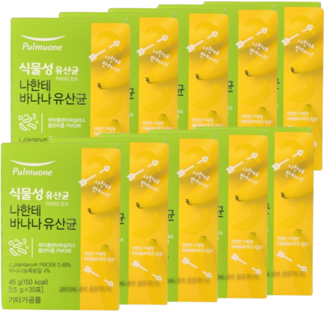 풀무원 바나나 유산균 식물성유산균 온가족용 1.5g X 30포, 30정, 10박스