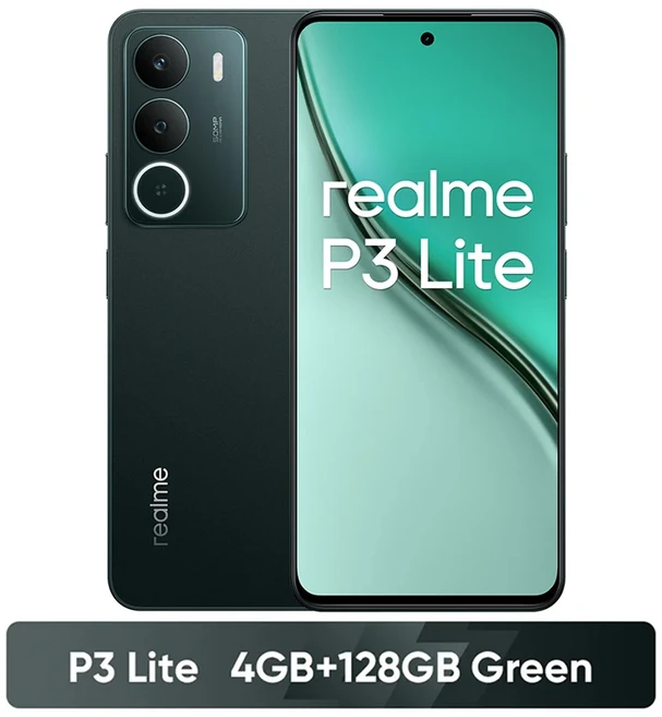 [신제품] 리얼미 P3 라이트 스마트폰 6300mAh 배터리 15W 충전 6.67인치 120Hz 디스플레이 50MP AI 카메라, 01 Official Standard, 04 4GB128GB Green, 128GB