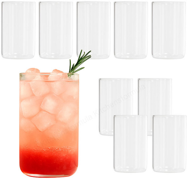 BESTAR 홈카페 투명 내열유리컵 540ml, 10개