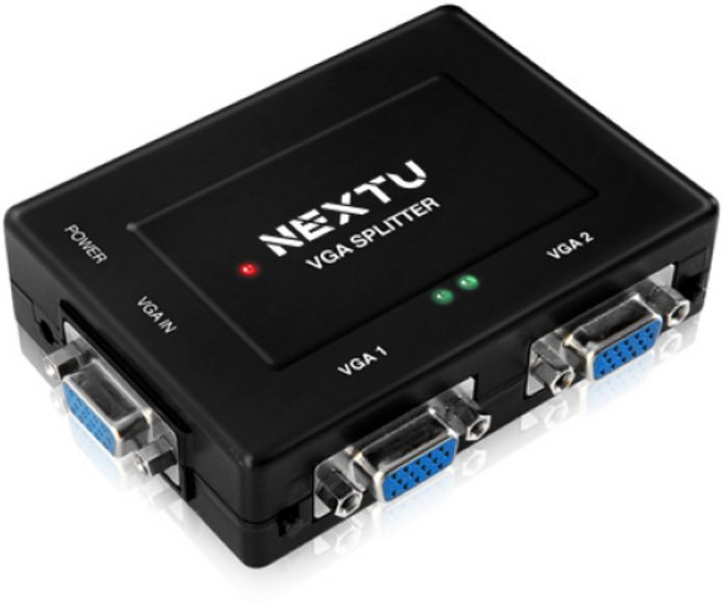 1대2 RGB VGA 모니터 분배기 NEXT-2502VSP, 단품, 1개