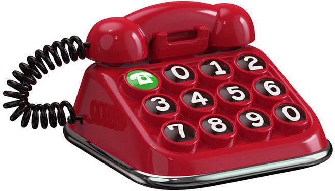 비쥬몰 전화기모양 자동차 안심번호 주차번호판, 1개, 레드