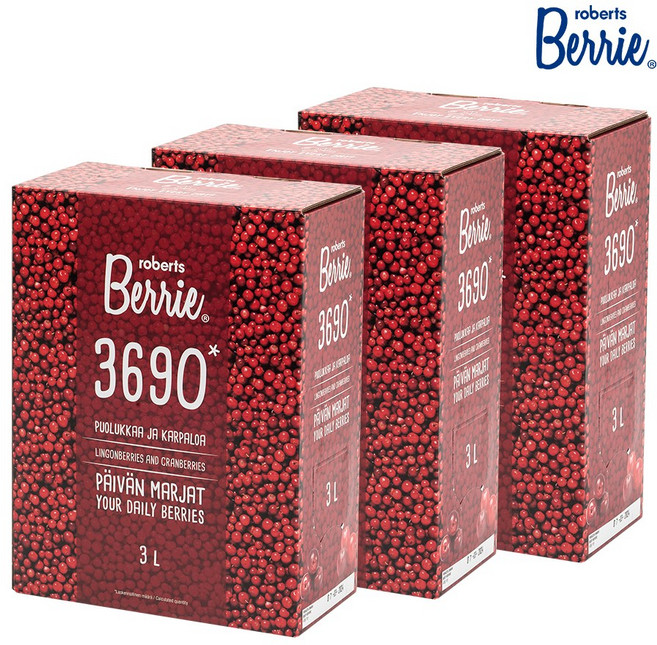 [로버츠베리에] 링곤베리&크랜베리 3690 디스펜서 3000ml, 3세트, 3L