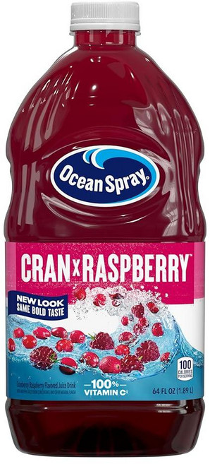 Ocean Spray 주스 크랜베리 포도 182.9ml(64온스) 병, 1개, 1.89L