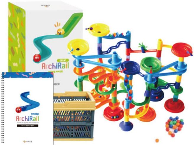 운동에너지 과학교구 구슬굴리기 아키레일136P+교재+보관함 만들기장난감 중력 집콕놀이, 1개