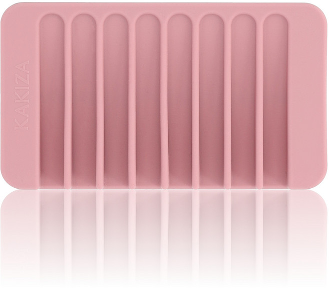 카키자 논슬립 실리콘 물빠짐 비누받침 국내제작 푸드등급 실리콘 비누거치대, 우드로즈, 1개