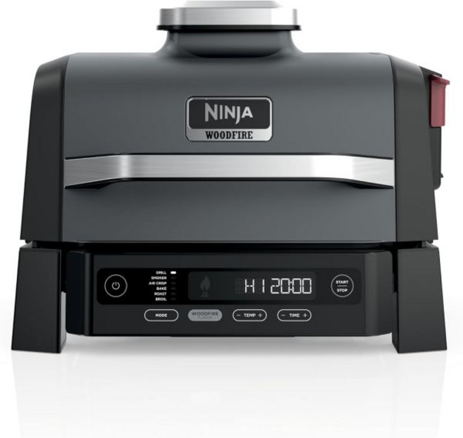 닌자 우드파이어 야외 그릴 스모커 6가지 기능 그릴 훈제 베이킹 로스트 에어프라이 브로일 정통 풍미 전기 가 OG321, 닌자 우드파이어 야외 그릴 스모커, 6가지 기능, 그릴