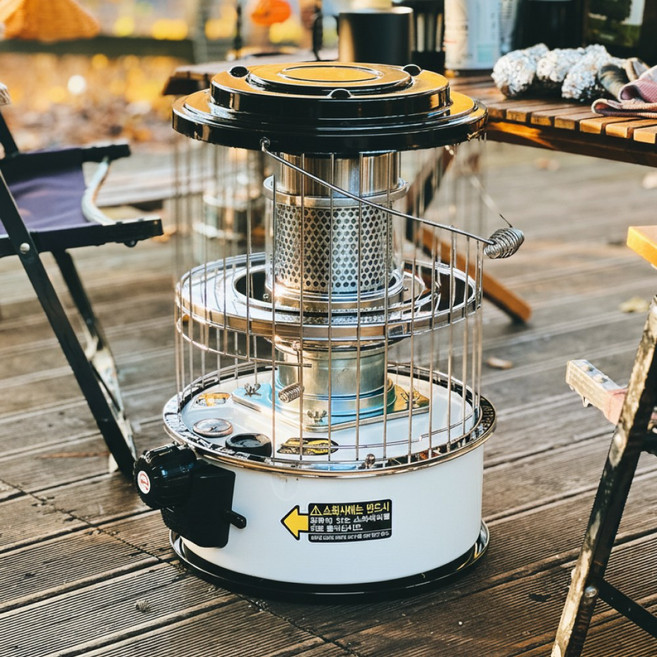 캠핑 난로 미니 등유 석유 캠핑용 히터, 화이트