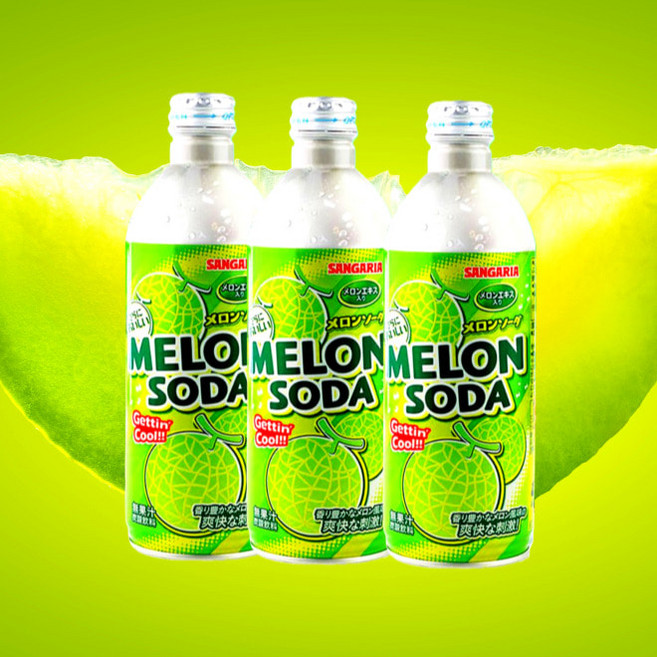 3병)일본 멜론맛 소다 500ml