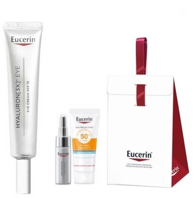 [유세린] 하이알루론 3X 아이크림 15ml [증정]3X컨센트레이트 미니 5ml + 선 페이스 하이드로 프로텍트 5ml 미니 + 쇼핑백(대), 1개, 구성:하이알루론 아이크림 15ml - 쿠팡