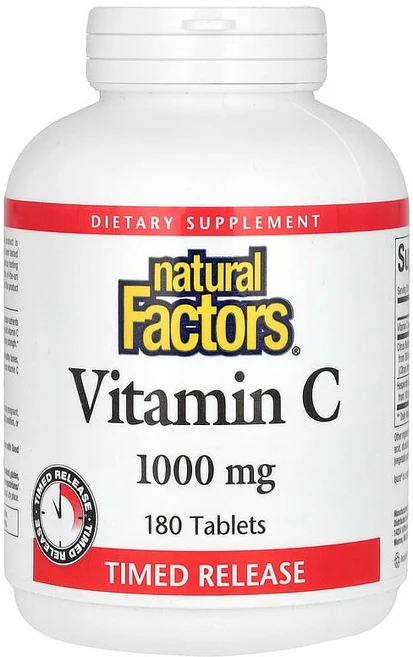 네추럴팩터스 서방형 비타민C 1000mg 180캡슐 Natural Factors, 4개, 180정 - 쿠팡