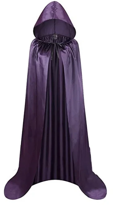 할로윈 망토 소프트 남여 후드 블랙 가운 마녀 롱 케이프 코스프레 의상 파티 공연 용품 휴일 장식