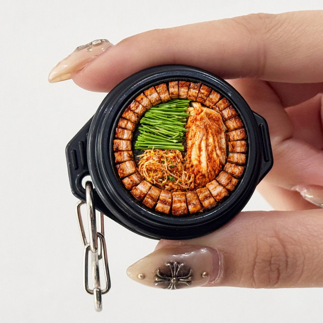 뚝배기키링 키캡 키보드 키링, 1개, 27.삼겹살 [키링]