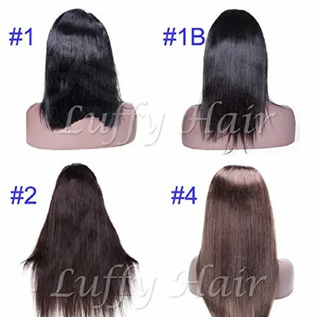 실크 탑 풀 레이스 인모 가발 스트레이트 미리 뽑은 헤어 180% 밀도 5x4.5, 01 16인치, 02 180%, 02 2(Dark Brown)