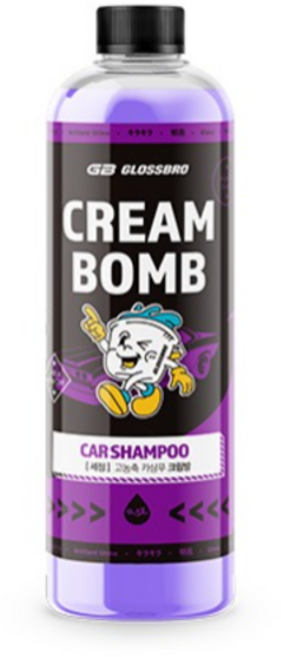 GLOSSBRO 글로스브로 CREAM BOMB 크림밤 CAR SHAMPOO 500ML, 1개, 1L