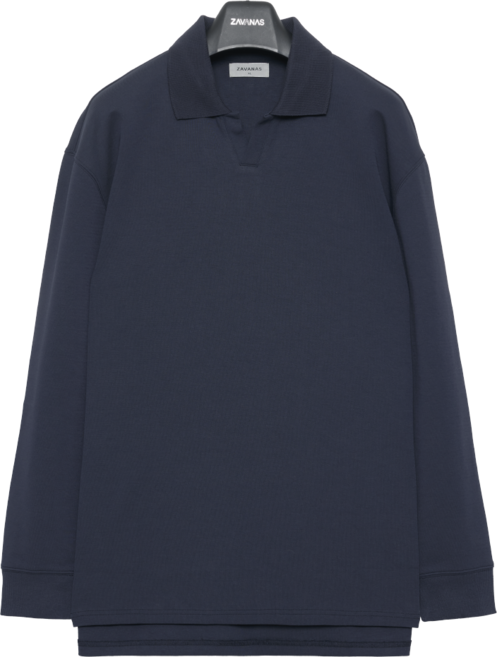 자바나스 오버핏 남자 미니멀 폴로 PK 피케셔츠 시티보이 골프웨어 소프트 코튼 카라 립 롱슬리브