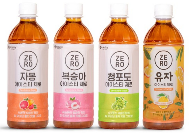 아이스티 제로칼로리 음료 500ml 12+12개입 4종 골라담기, 청포도12개입