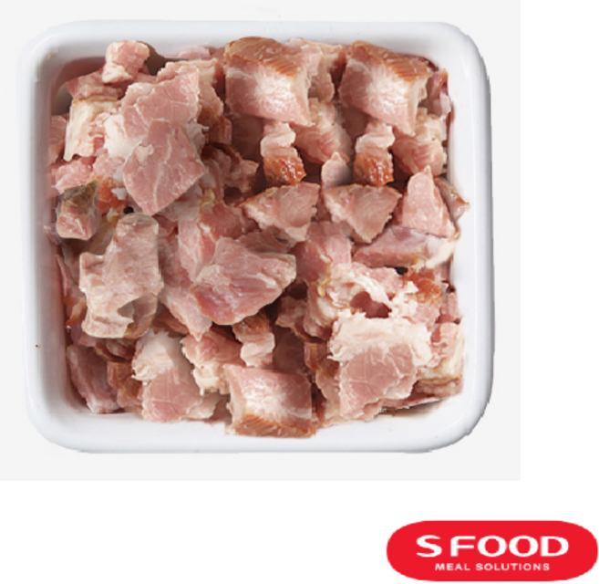 에쓰푸드 다이스드 훈제 목살 1kg 냉동 덮밥 볶음 안주용 고기, 1개