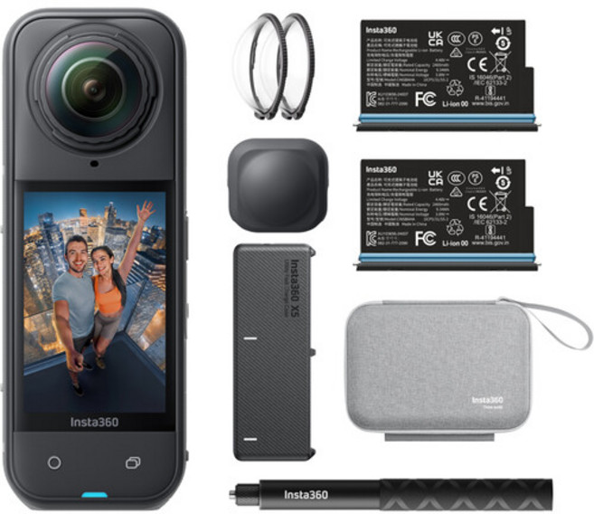 Insta360 X5 萬能套裝組 運動相機 360度全景拍攝 影像穩定 輕巧便攜/活動價-6/18, 萬能套裝/黑色