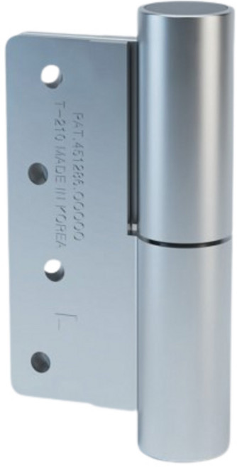 T-210큐비클반매입경첩(방향구별)(화장실칸막이부속/큐비클부속/큐비클정첩/화장실칸막이경첩/극영하드웨어/화장실경첩/화장실정첩), 1개