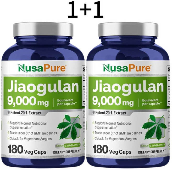 누사퓨어 돌외잎 추출물 9000mg 180캡슐 2개, 180정