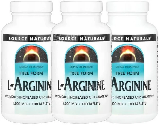 소스 내추럴스 L-아르기닌 1000mg 100타블렛, 3개, 100정 - 쿠팡