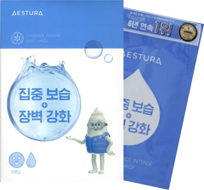 [에스트라] 세라마이드 인텐스 시트 마스크팩 25ml 1매 수분공급 장벽강화, 1개