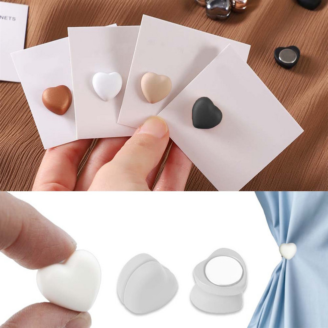 루이 스카프 고정 마그네틱 셔츠 안전 고정 핀리스 자석 클립, 흰색, 4개