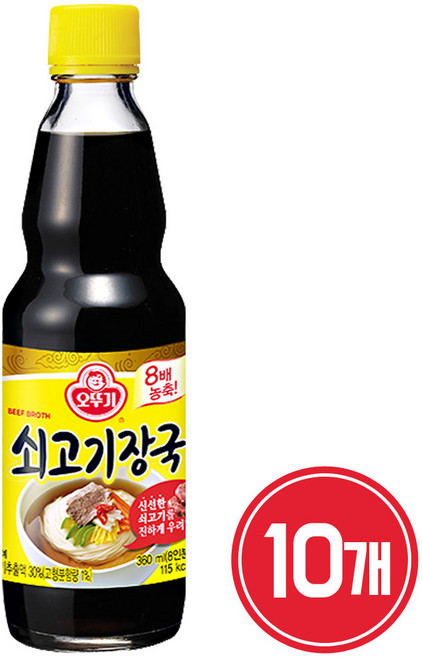 오뚜기 국수장국 쇠고기, 10개, 360ml