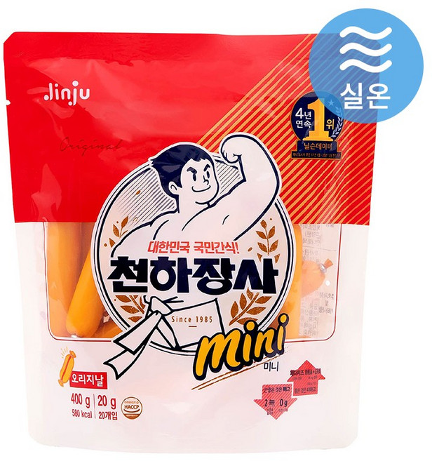 천하장사 오리지날 미니 간식 소시지, 400g, 4개