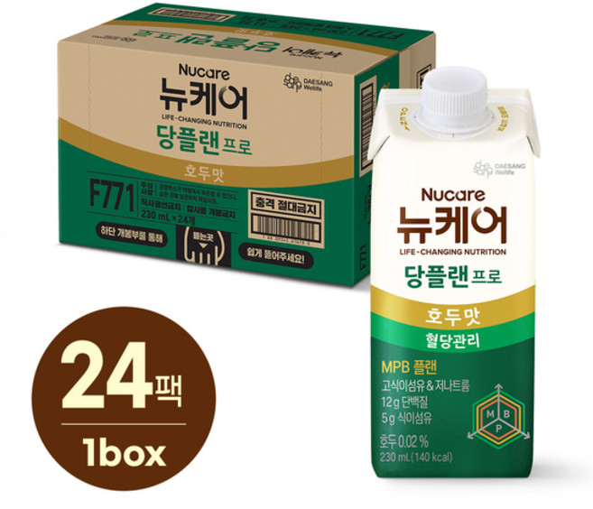 [230ml x 24팩] 대상 뉴케어 당플랜 프로 호두맛 230ml, 230ml, 1박스