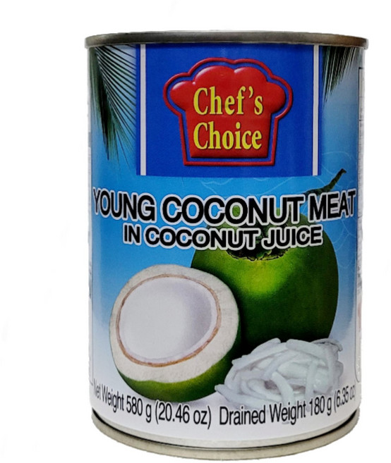 YOUNG COCONUT MEAT IN COCONUT JUICE 영코코넛 과육과 주스, 580g