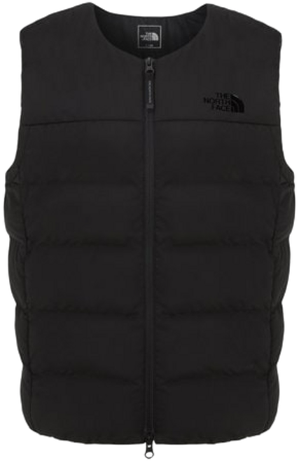 (정품 매장) 노스페이스 여성 르위스 T 베스트 블랙 V모션 티볼 충전재 경량 패딩 조끼 라운드넥 디자인 겨울 레이어드 데일리 아우터