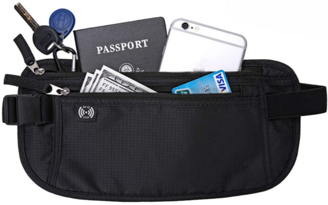 올렛웨이브 여행용 분실방지 복대가방