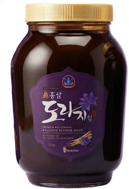 도라지청 100%국산 진 홍삼 도라지청 기관지 목 건강식품 홍삼 도라지청, 2개, 2.4kg