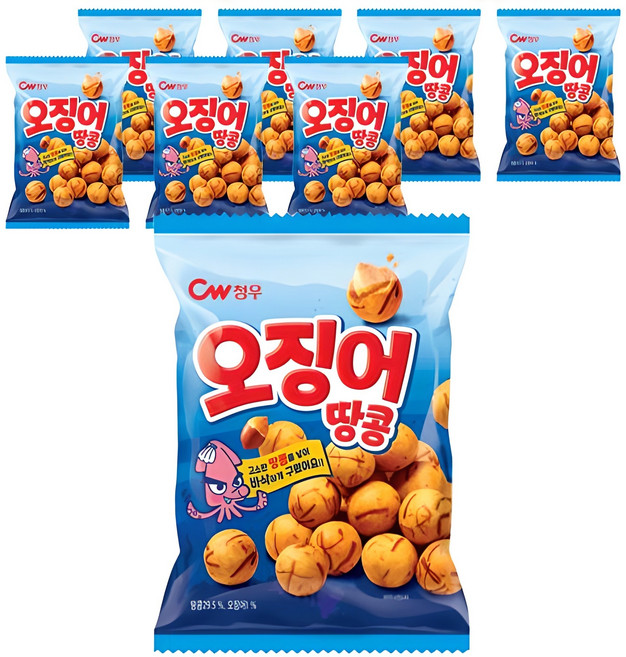청우식품 오징어땅콩, 90g, 8개