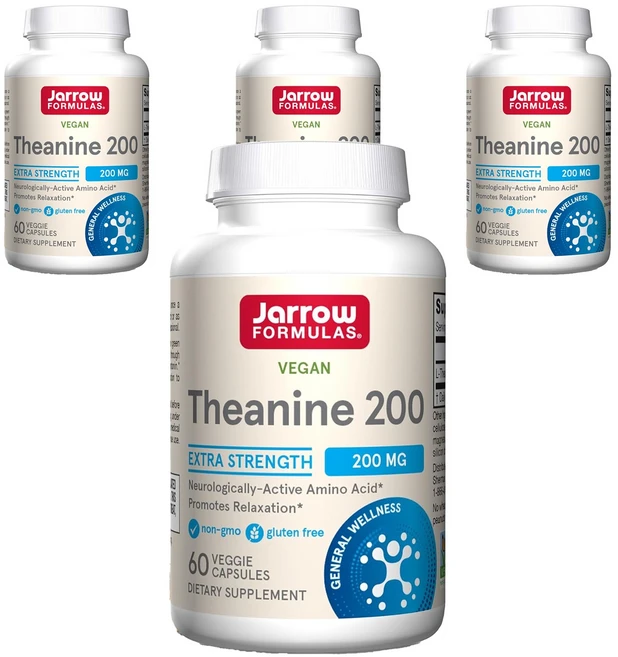 재로우 테아닌 200 베지캡, 60정, 4개 - 쿠팡