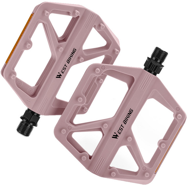 시그니처베이지 자전거 경량 페달 평페달 YPZ150, 라이트핑크