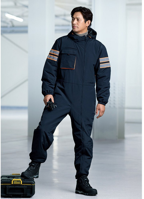 지벤 ZB-S2396 겨울용 방한 작업복 우주복 배달 스즈끼 상하일체형 정비복