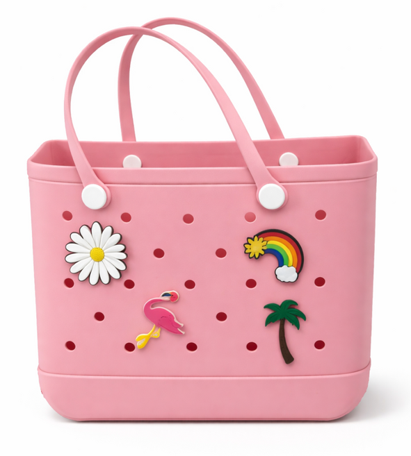 로로먼트 프리미엄 EVA 수영가방 대형/특대형 목욕 바구니 방수 비치백 헬스 목욕 가방, 연핑크