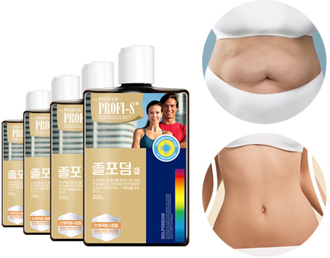 프로피에스 졸포덤겔 임상실험완료 셀룰라이트크림 효.과 인증정품 다이어트크림 고민부위 탄력크림, 4개, 200ml