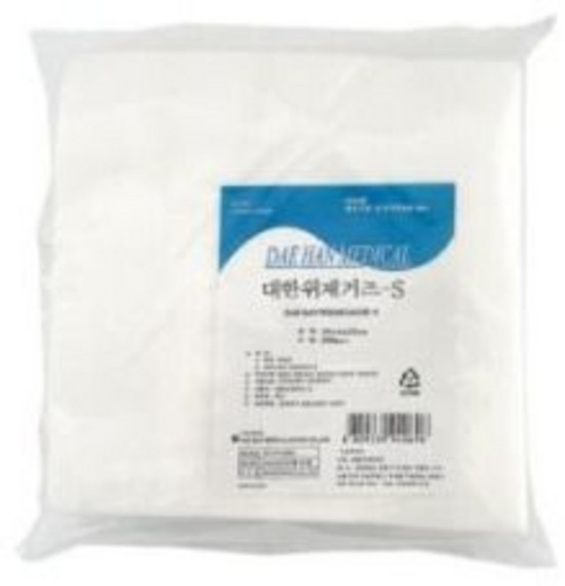 대한위재 절단거즈 20x20cm (1봉지 200매) 절단가아제 병원용