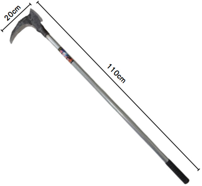 大力夯專業五金 高錳鋼長柄鐮刀 割草砍柴農用多功能刀具 110公分, 1個, 110cm