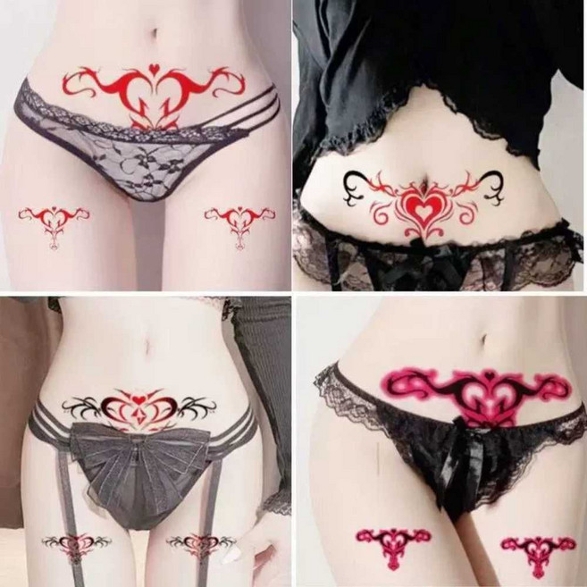 자궁 문신 스쿨 악마 특별한 파티 휴양지 가슴위 쇄골, 8. R53-하복부B(10장), 8. R53-하복부B(10장)